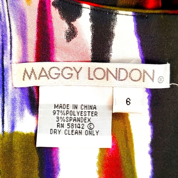 Maggy London Womens Jewel Tone Fitted Empire Ruched Waist/ Size 6 - Picture 5 of 9